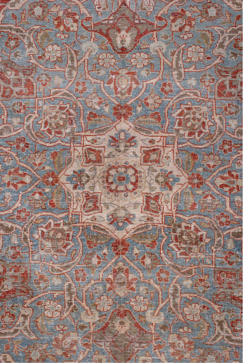 Antique Kashan Area Rug (10' x 17')